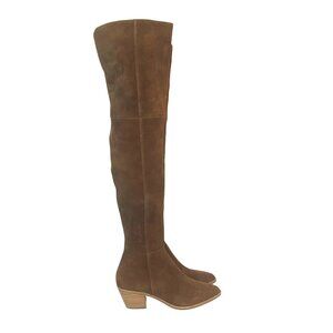 STEVE MADDEN Lucca Over The Knee Brown Suede Boots Womens 6 Size Zip